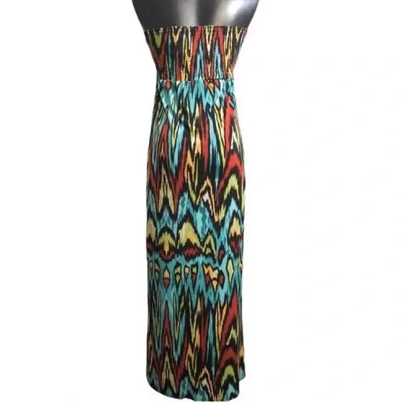 Nicole By Nicole Miller Dresses | Nicole By Nicole Miller Strapless Maxi Dress Size Small | Color: Black/Blue | Size: S | Mo_Loves_Poshx2's Closet